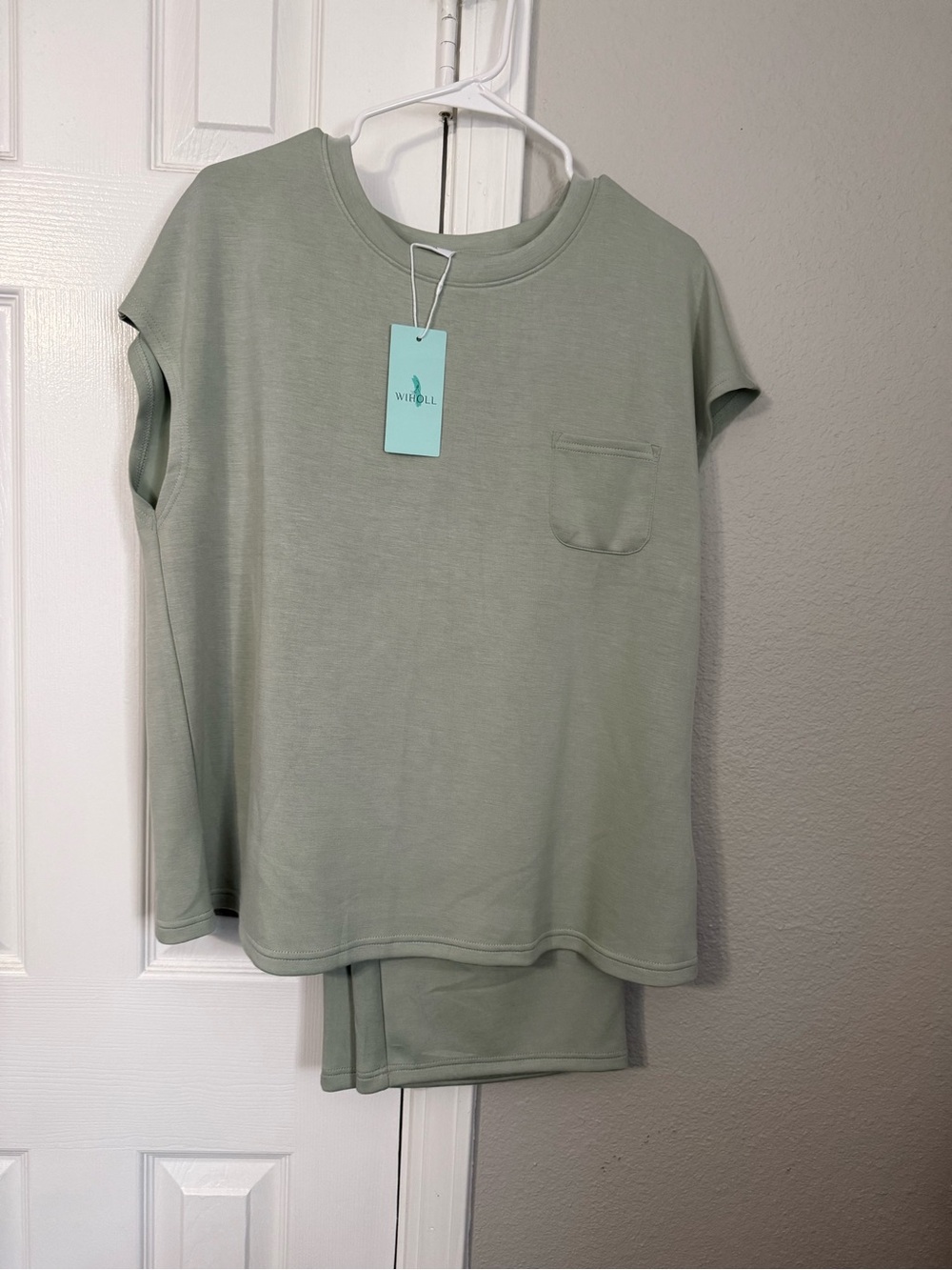 Sage Green Women’s ' Pocket Tee and Lounge Pants Set